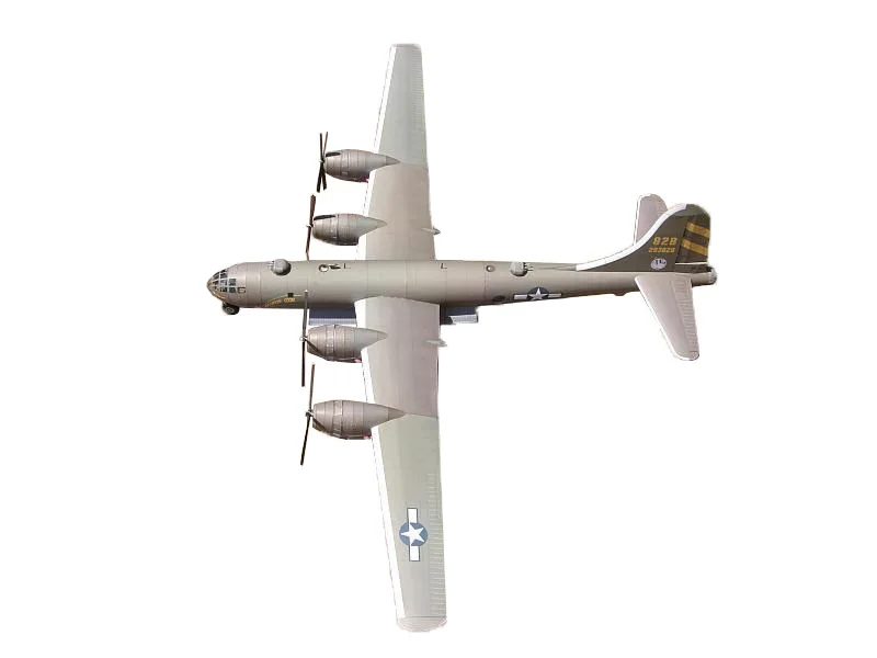 93*65 см B29 супер Aerial Fortress Bomber самолет DIY 3D бумажная карточка модель Конструкторы строительные игрушки развивающие