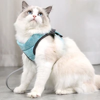 cat vest harness and leash set cat leash for small medium large cat pet accessories pet leash pet supplies