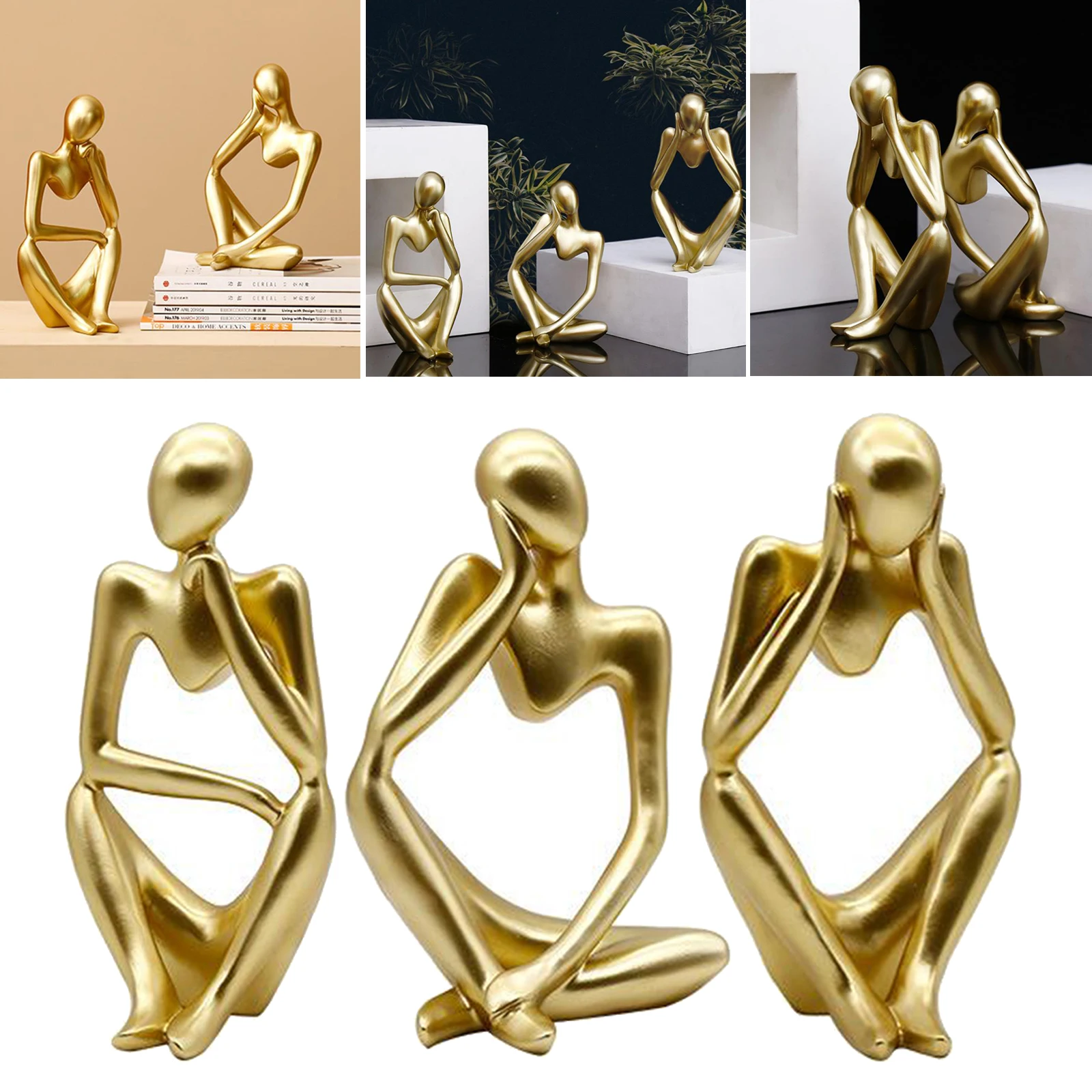 

Abstract Statue Resin Figurine Sculpture Art Ornaments Modern 12X25cm