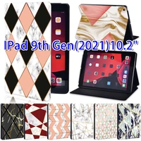 leather stand tablet cover for ipad 10 2 inch case 2021 ipad 9th generation case funda ipad 9 print pattern shell