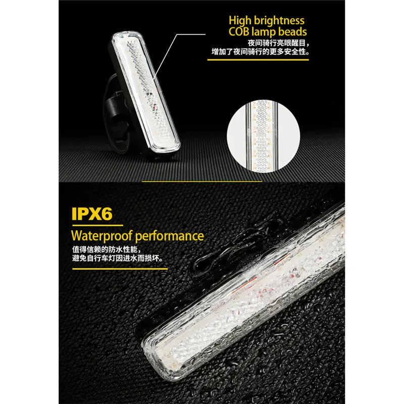 Задний фонарь для велосипеда с возможностью перезарядки новая зарядка через usb симфония езда на велосипеде, задних сигнальных огней, Предупреждение светодиодные световые индикаторы "безопасно" фонарь USB Перезаряжаемые фонарик