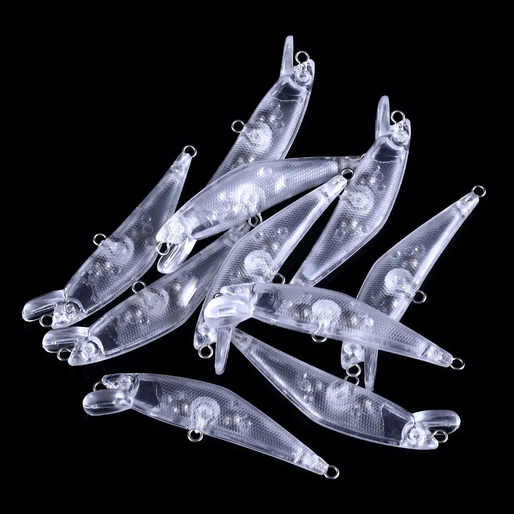 

HENGJIA 20 шт. 6,5 см 4 г Неокрашенная маленькая приманка в виде гольяна искусственный воблер кренкбейт заготовки погремушка рыболовные приманки