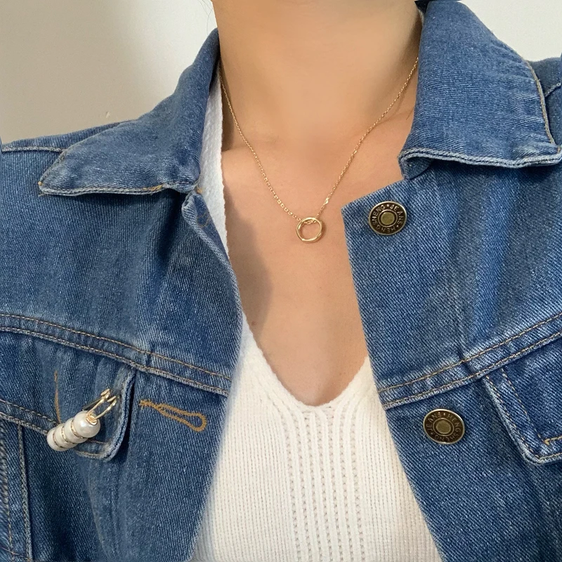 Цепочка с круглым кулоном Mihan 2021 | Украшения и аксессуары