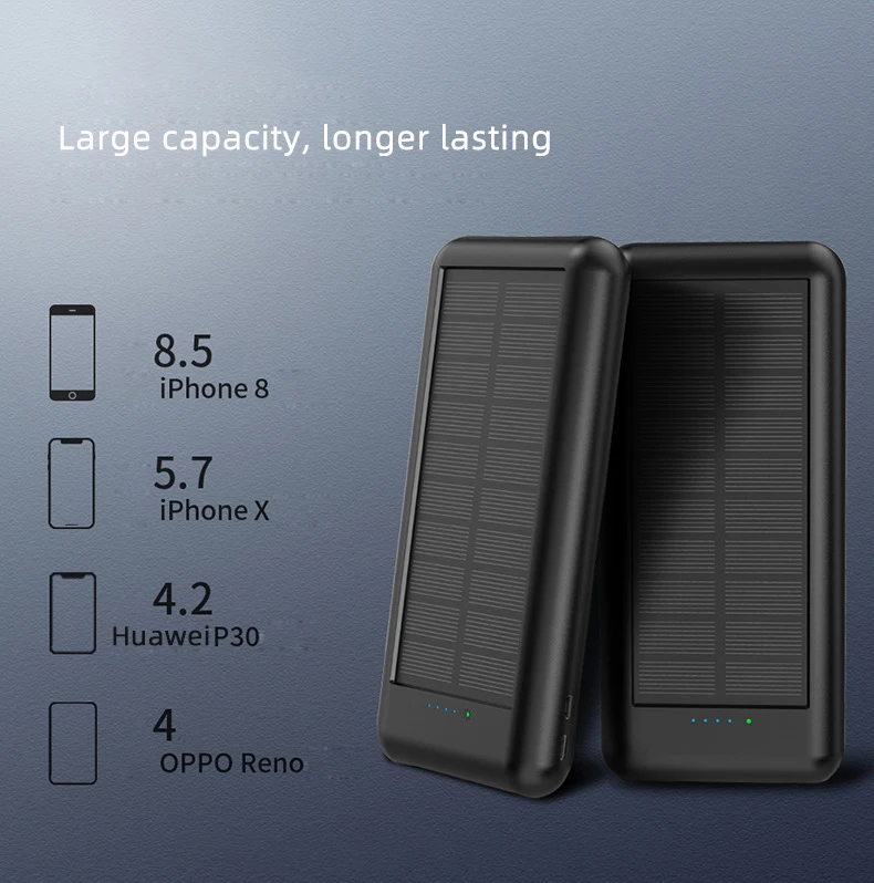 Qi power Bank, Солнечный водонепроницаемый внешний аккумулятор, внешний аккумулятор, 4 USB выхода, 12в1. 5A, быстрое зарядное устройство, технология повербанка, Прямая поставка