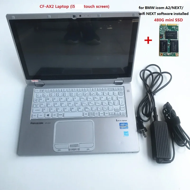 with 480G icom Сенсорный экран для ноутбука CF-AX2 планшета i5 4G вращающийся на 360 градусов с двумя аккумуляторами - Цвет: with 480G icom