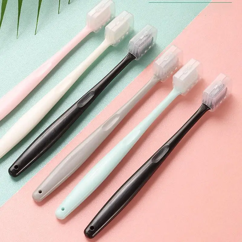 

Soft Bristled Toothbrush Sharpened Filaments Ultra Mouth Cleaning Fine Oral Care Brush Small 10Pcs Head P2C8