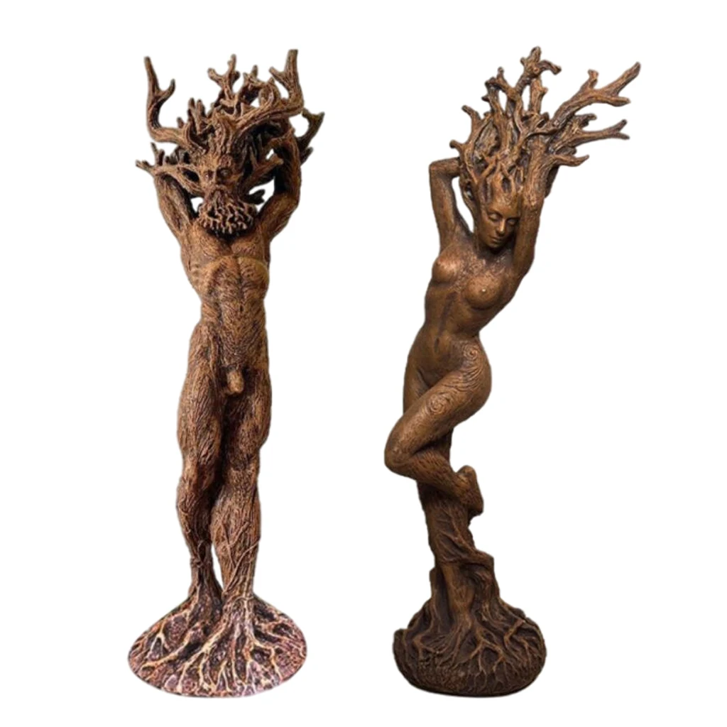 

Creative Tree Man Resin Statue Handcraft Desktop Figurine Sculpture Ornament