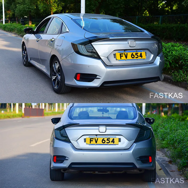 1 пара светодиодный задний фонарь светильник в сборе для Honda Civic 2016 2017 2018 левый и