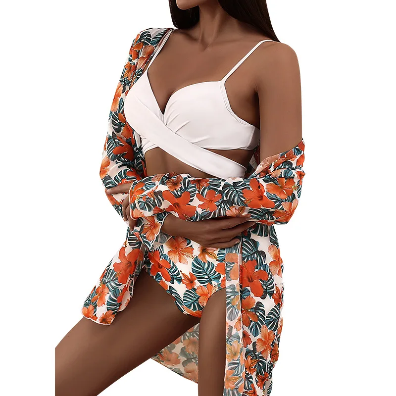 

Women's Summer New Bikini Sexy Printed Three-piece Swimsuit