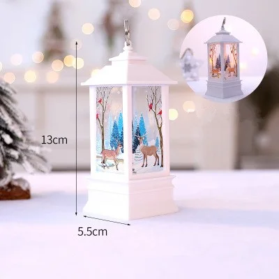 

Christmas Decoration Hanging Prop Led Candles Halloween Light Santa claus elk snowman Lantern Flame Lamp Party Supplies