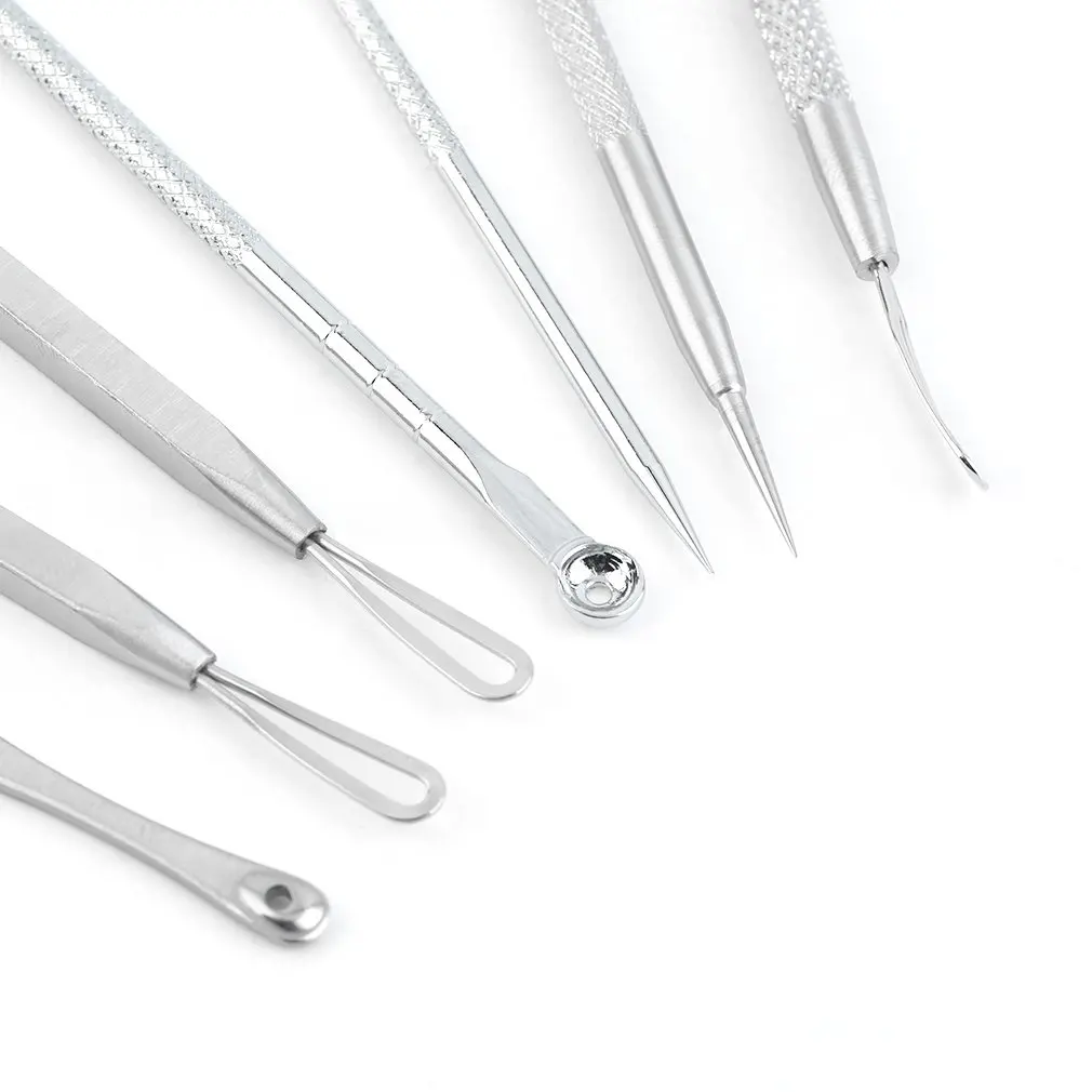 New Fashion Acne Comedone Blackhead Blemish Pimple Extractor Remover Tool Kit Set 7Pcs top quality