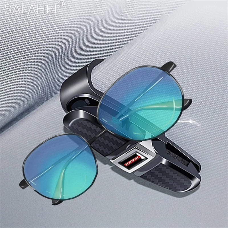 

Car Sun Visor Stable Shockproof Carbon Fiber Glasses Storage Clip Simple Understated Styling For Haval F7 H5 F7X M6 H9 H6 H6S