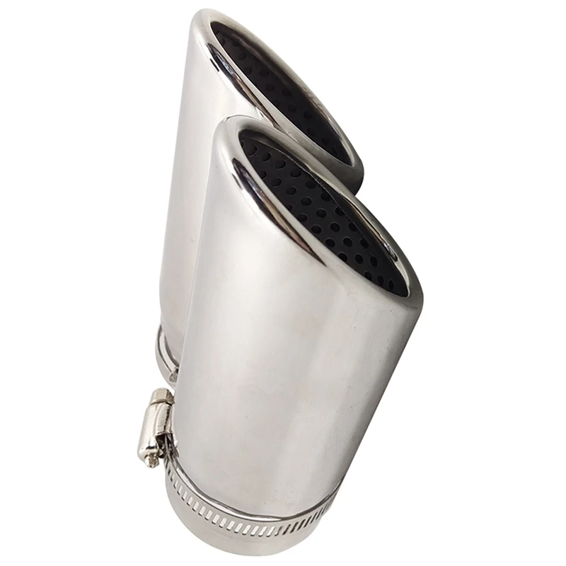 

2Pcs for Mercedes Benz C180 Car Exhaust Muffler Tip Stainless Steel Pipe Chrome Modified Car Rear Tail Throat Liner Accessories