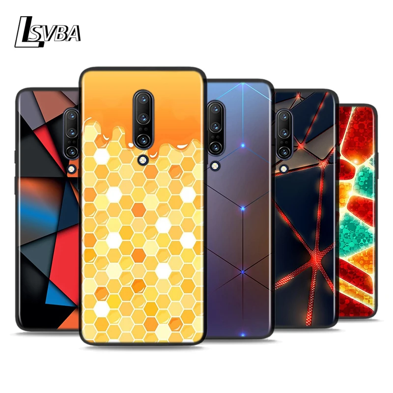 

Silicone Black Cover Honeycomb-Like Thing For OnePlus 5T 6 6T 7T 7 7 8 Pro Phone Case Shell Coque