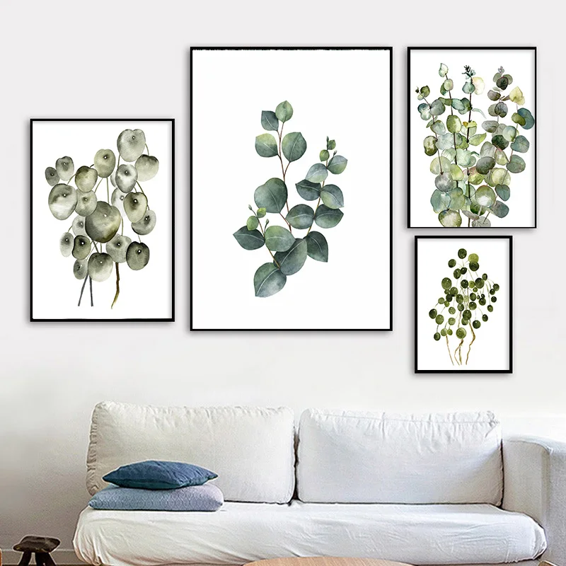 Современная Картина на холсте домашний декор растительный настенный плакат без