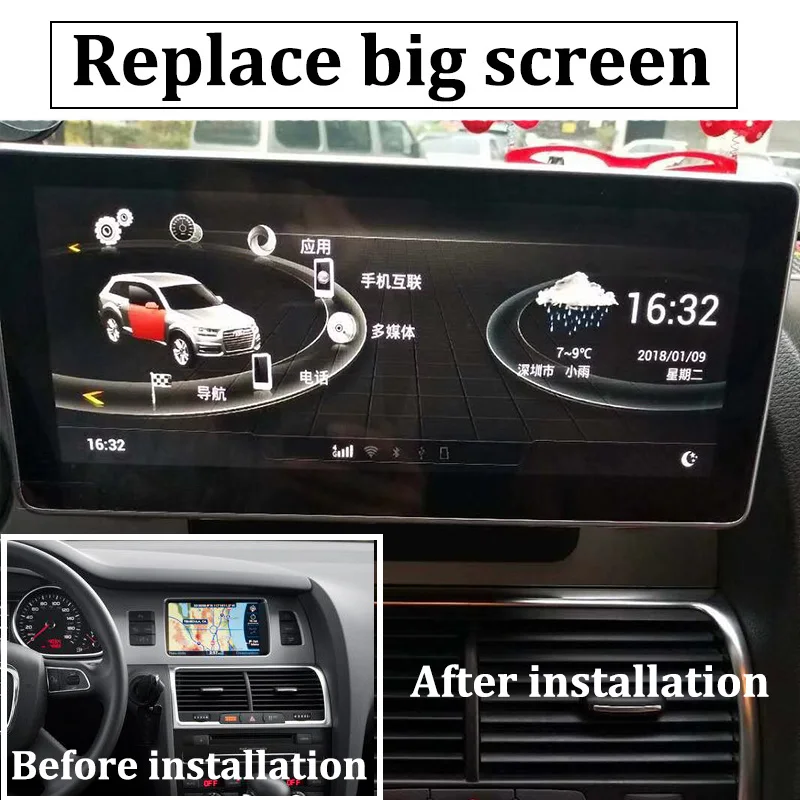 Liandlee автомобильный мультимедийный плеер NAVI 10,25 дюймов для Audi Q7 4L 2007~ CarPlay TPMS Радио Стерео gps навигация