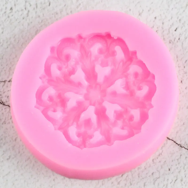 Цветочная гирлянда силиконовые формы рельефный барокко Топпер конфеты шоколад