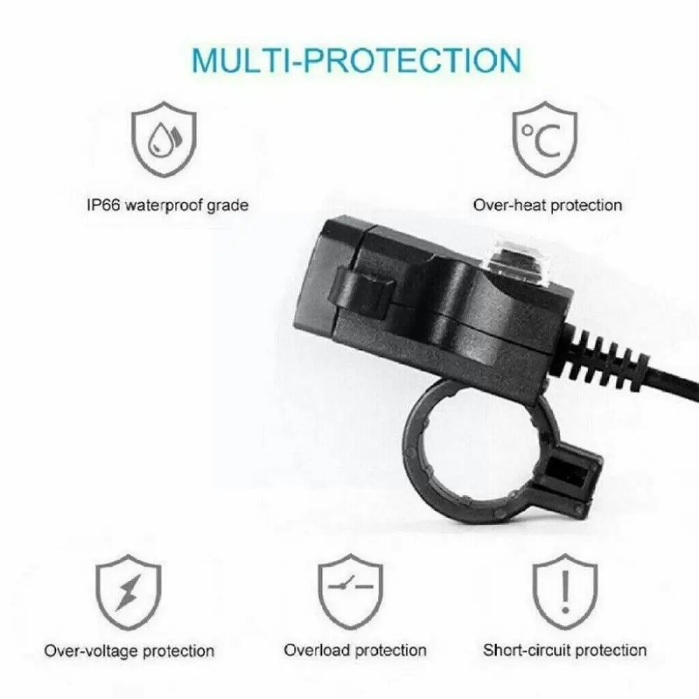 

Зарядное устройство O8p0 для мотоцикла, с 2 Usb-портами