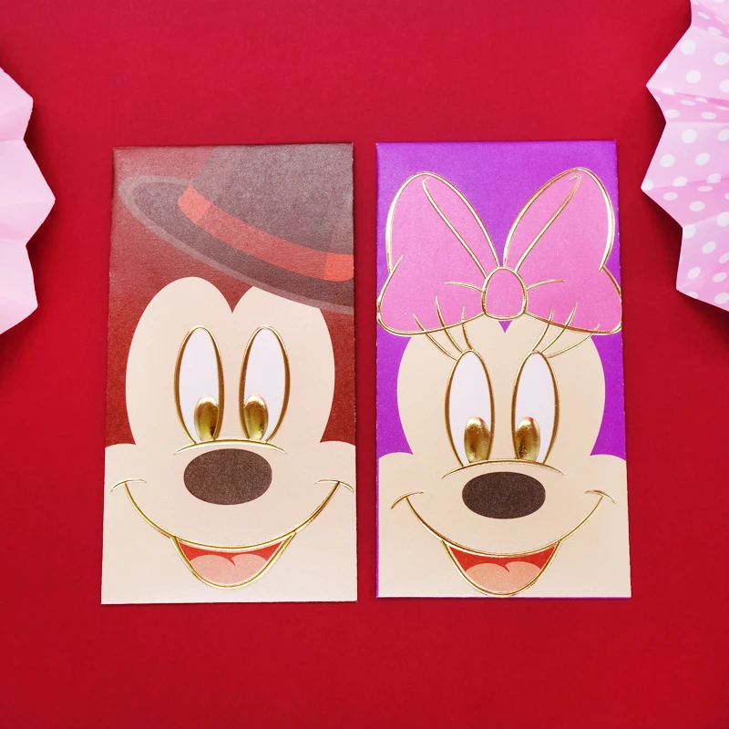 10 упаковок 60 шт длинный размер мультяшный Микки Минни крыса красный пакет 2020