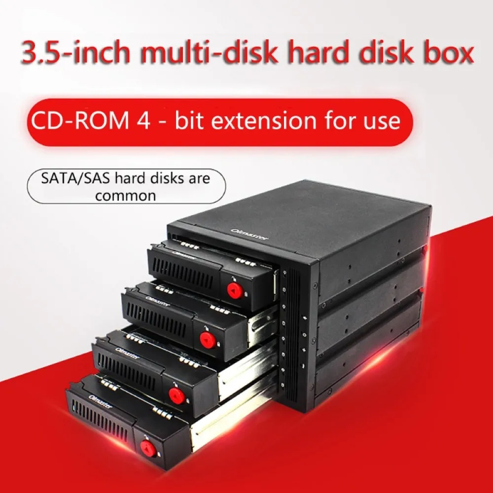 

OImaster 3,5-дюймовый корпус для внутреннего жесткого диска, 4 отсека, 6G, быстрый жесткий диск SSD, прочный чехол с замком