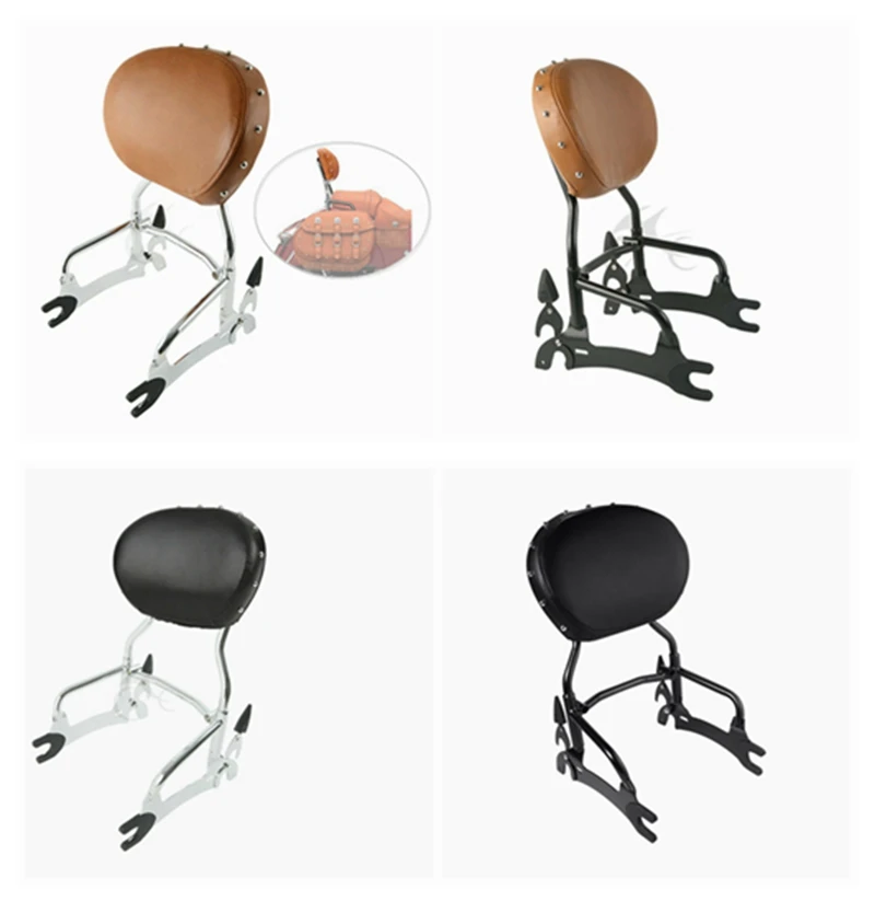 Мотоцикл 12 &quotспинка пассажирская Сисси Бар кожаный коврик для Индеец Темная