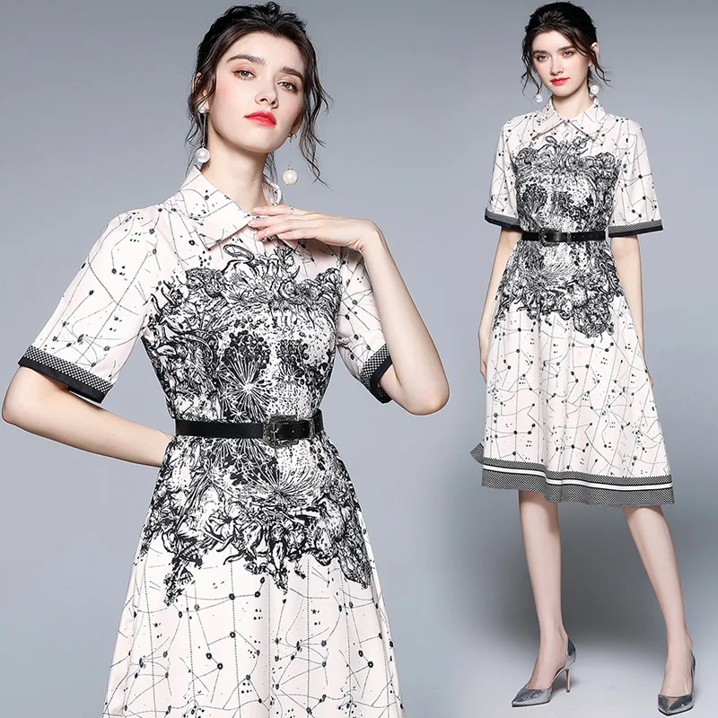 

Обнаружит Новое позиционирующее платье с коротким рукавом, Женская юбка на талии