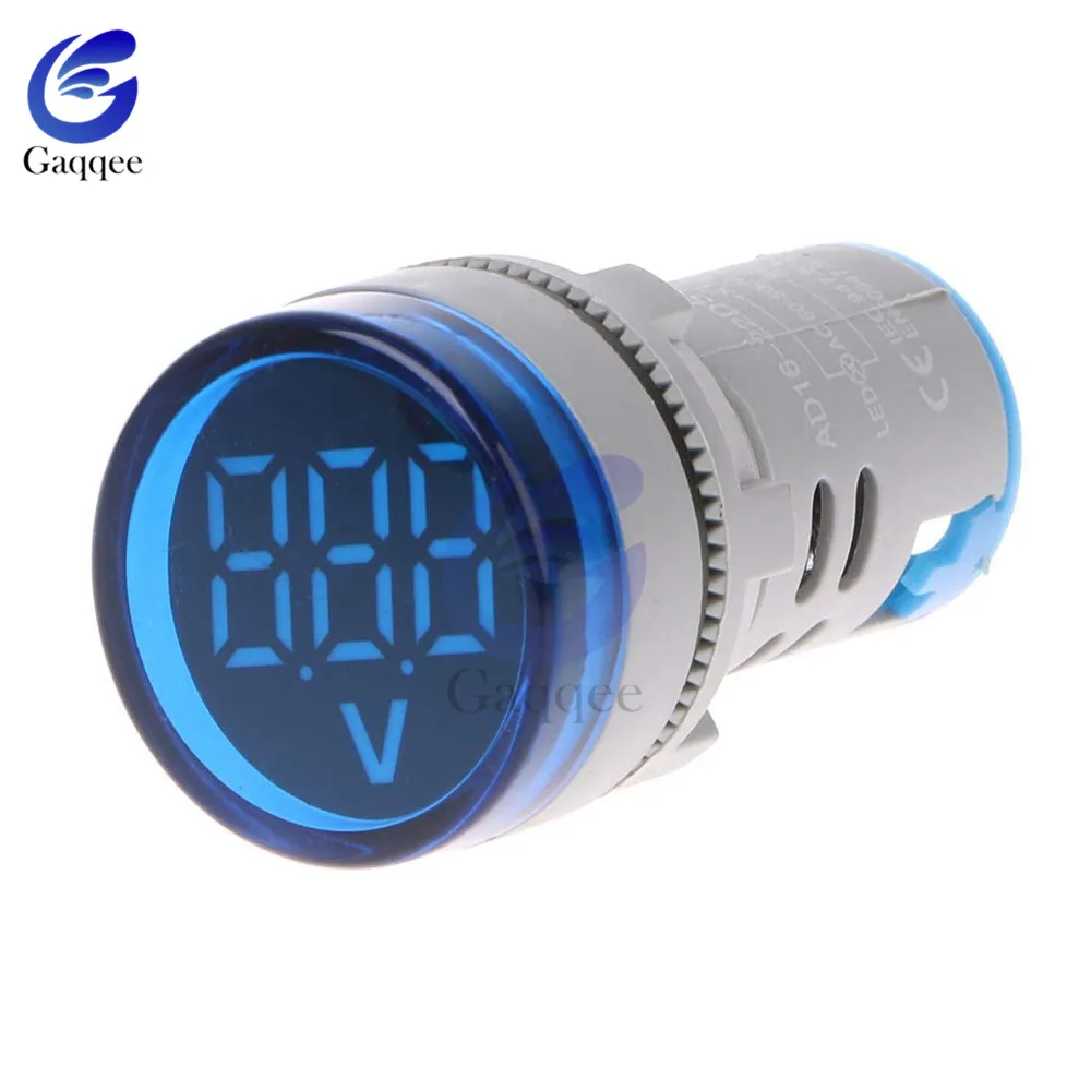 Светодиодный мини измеритель напряжения 22 мм цифровой вольтметр с подсветкой