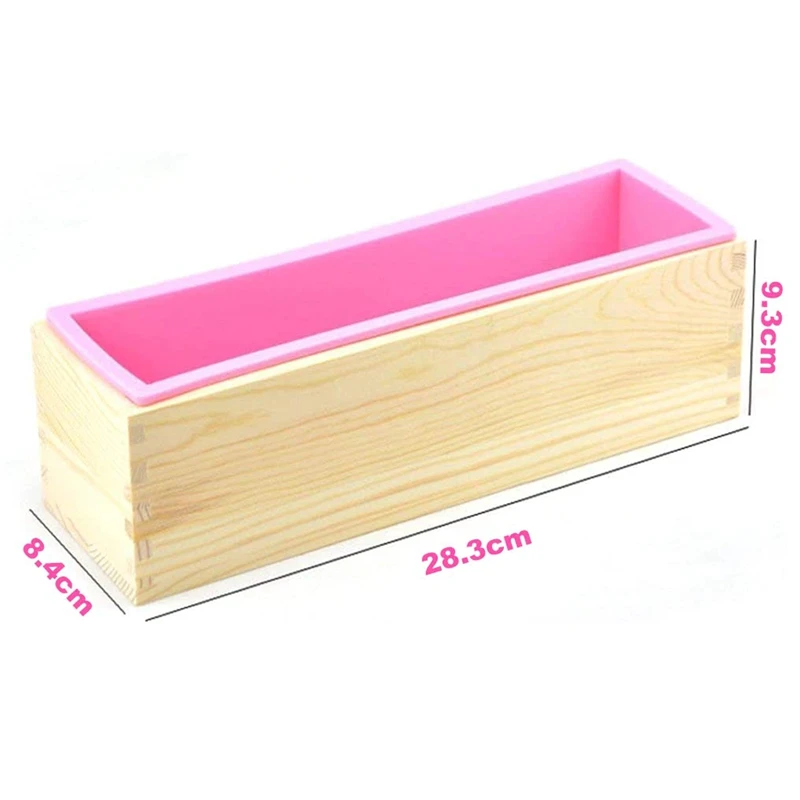 

Silicone Handmade Soap Mold Soap Making Tool Set 4 Adjustable Cutter Boxes Silicone Toast Wooden Box