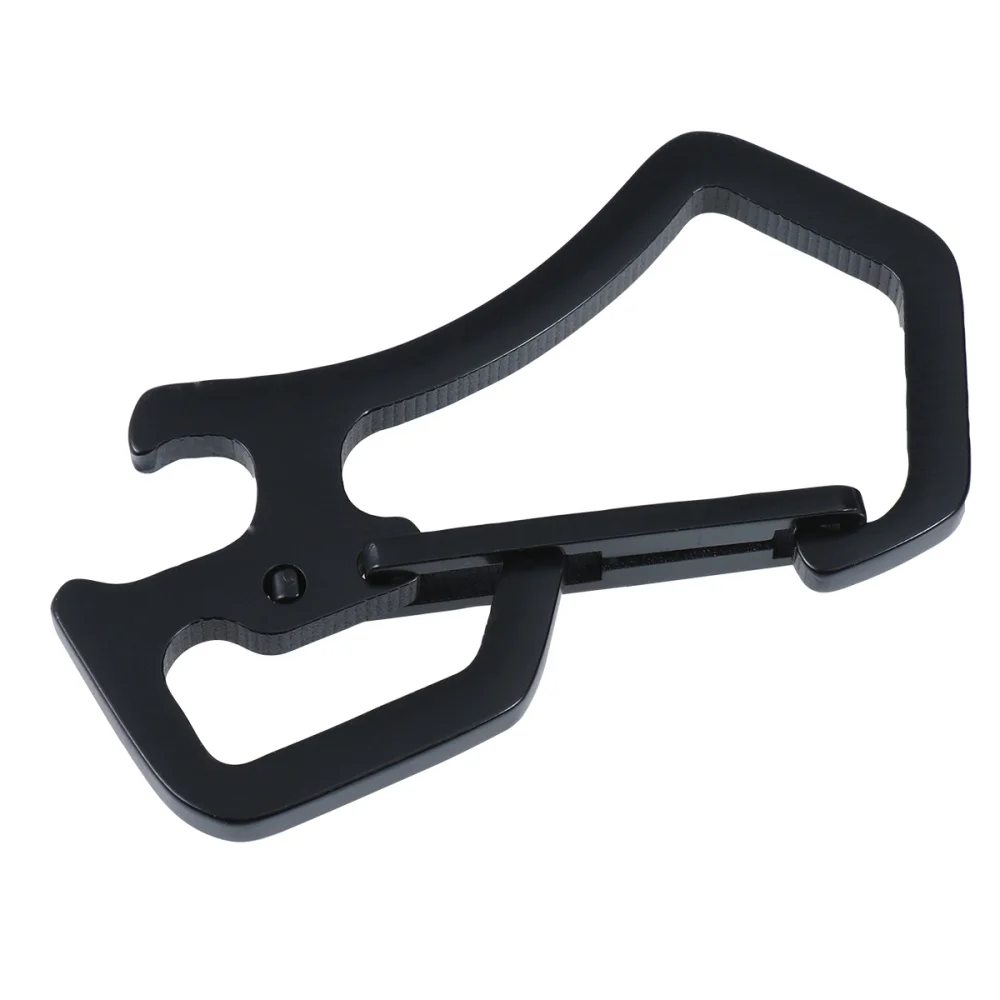 

1PC Carabiner Stainless Steel Hanging Buckle Bottle Opener Outdoor Equipment (Black)