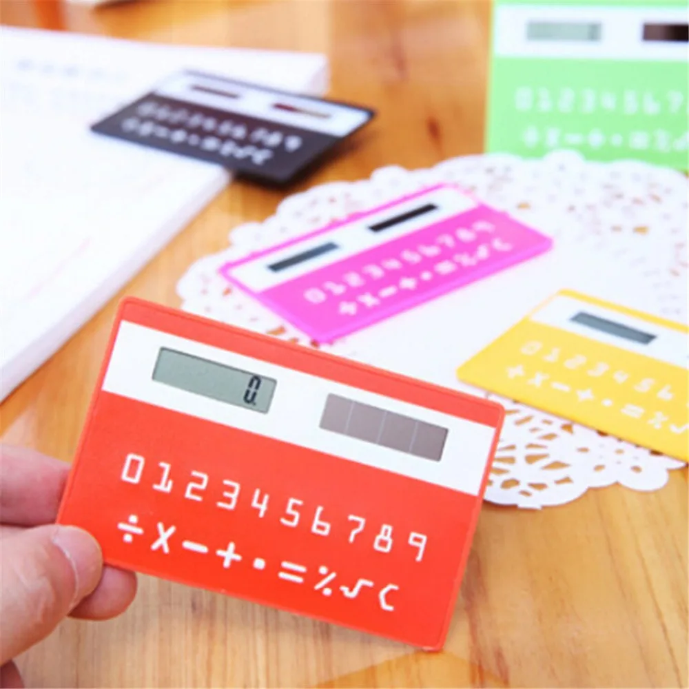 Портативный Калькулятор Мини Ручной ультра-тонкий канцелярская карточка