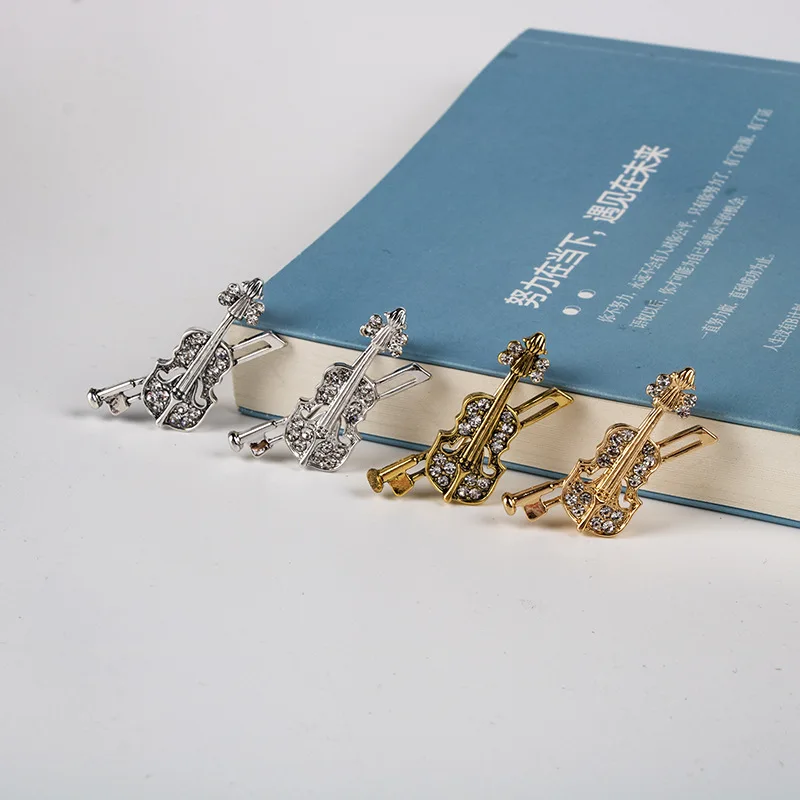 Заколки лацканы в Корейском стиле с металлическим хрусталем аксессуар для