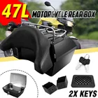 47L чехол для заднего багажника мотоцикла, багажник, сумка для инструментов, Жесткий Чехол, седловые сумки, верхняя коробка со слотом для звуковой коробки, универсальный