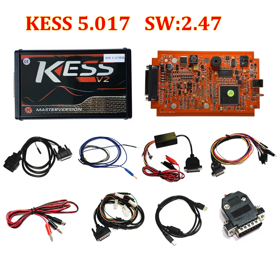 Онлайн EU Red KESS V5.017 No Token KTAG V7.020 V2.25 OBD2 Manager чип тюнинг набор инструментов 5 017 V2.53