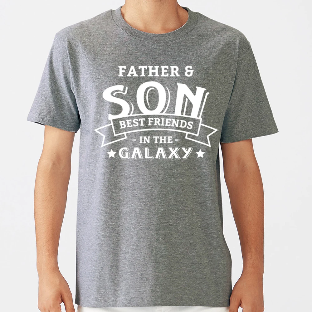 Tops T Shirt Men fathers day father and son best friends Fashion White Custom Male Tshirt | Мужская одежда