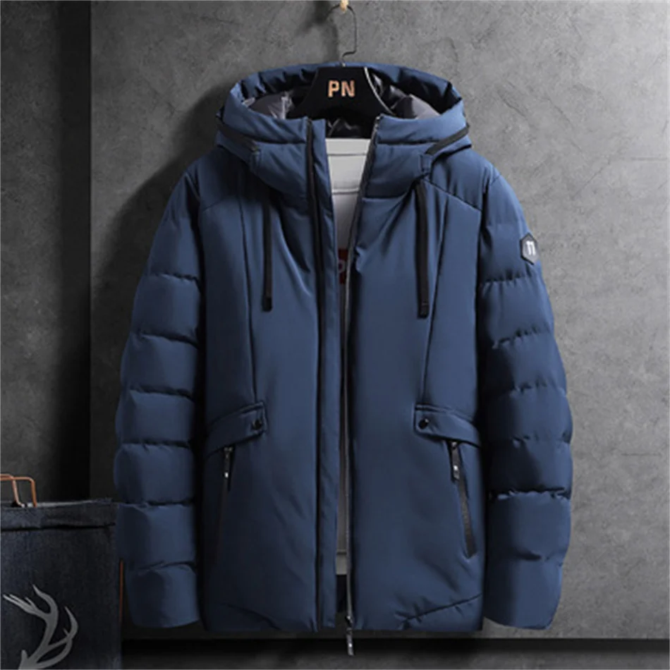 

2021 autumn and winter hooded cotton jacket short jacket men's winter clothing Hong Kong version of the trend of handsome down j