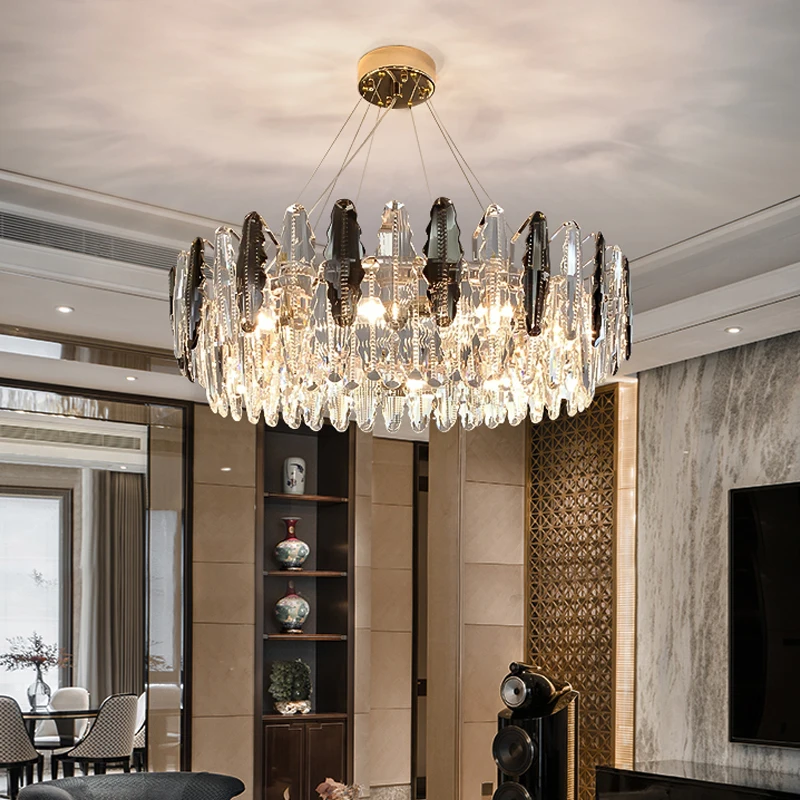 

Modern Crystal Pendant Light Bedroom Pendant Lamp Dining Room Led Kitchen Fixture Holder Lamp Bathroom Living Room Hanging Lamp