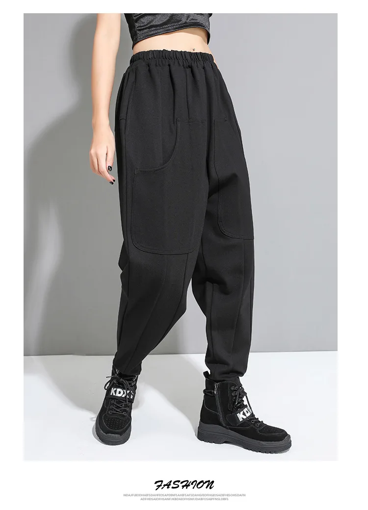Сохраняющие тепло зимние шаровары Pantalon es свободные хлопковые панковские Женские Мешковатые штаны Дамские Pantalon брюки карго