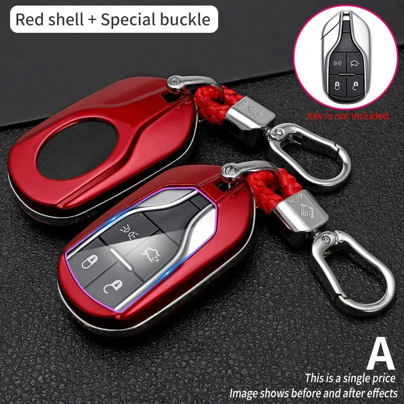 

ABS Car Key Case For Maserati Ghibli 2014 to 2019 Quattroporte Levante Keychain Holder Smart Remote Control Fobs Protector Cover