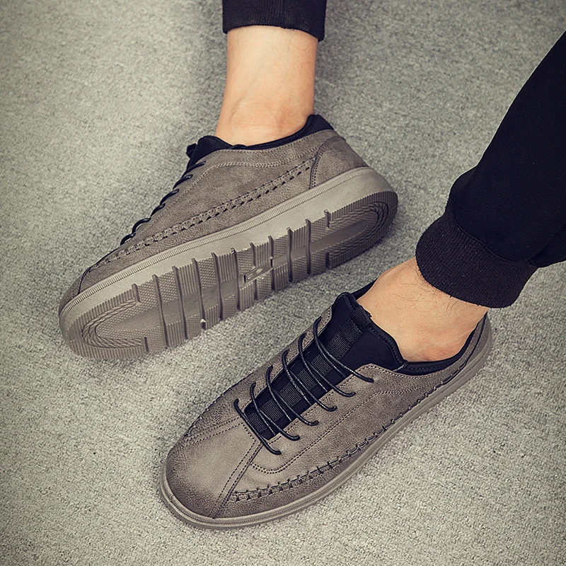 

2020 new autumn British pea tide shoes small leather shoes men's shoes winter casual shoes youth versatile board shoes