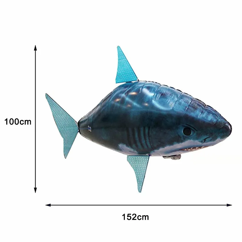 Electric remote control flying shark aerial inflatable flying fish wedding toys kids toys Shark Manipulation enlarge
