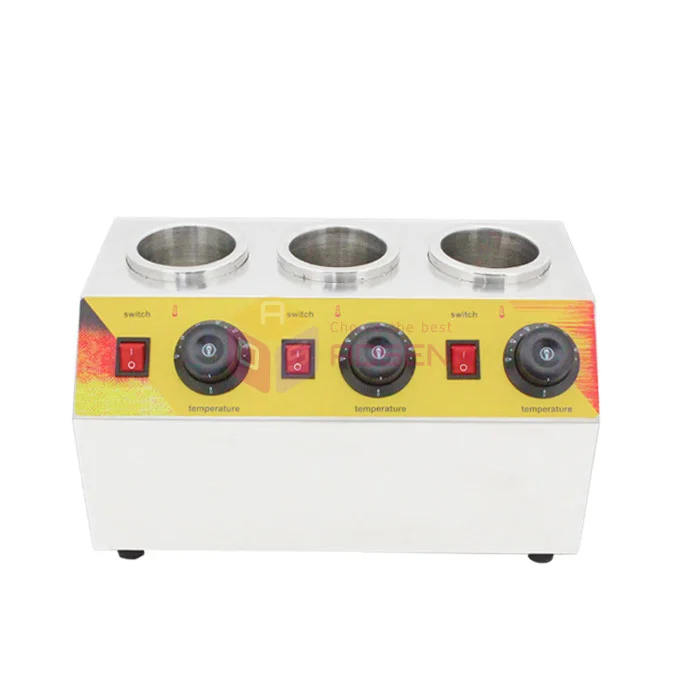 triple cylinder Коммерческий Электрический тройной соус бутылки теплее горячий сыр шоколад согревающий машина диспенсер плавления - Цвет: triple cylinder