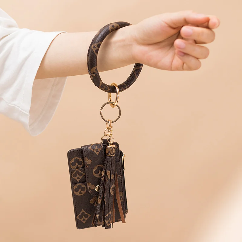 

New Change Storage Bag Fashion Ring Handbag Personality Tassel Multi-Function Card Bag Key Hanging Buckle Simple Ssmall Bag Sac