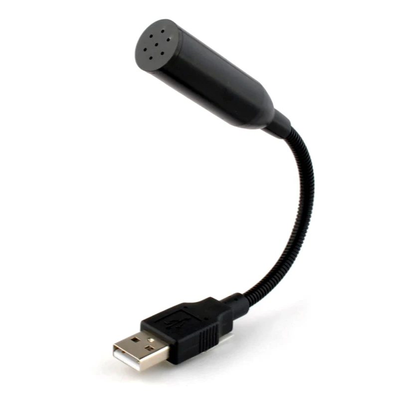 Мини USB микрофон гибкий аудиомикрофон с гусиной шеей для ноутбука и ПК