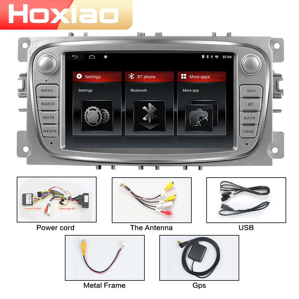 Автомагнитола Android 8 1 мультимедийный плеер для Ford Focus S-Max Mondeo 9 2 Din навигация Wi-Fi FM RDS