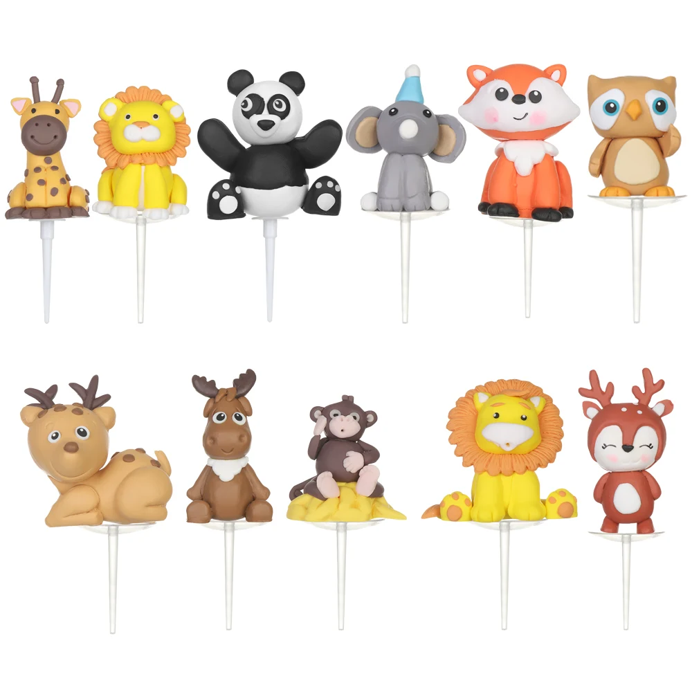 Украшение для торта на день рождения креативный Топпер с дикими животными