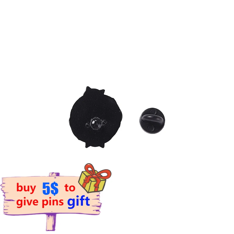 Эмалевые значки в виде животных скелета кошка собака броши рыба панк Готическая