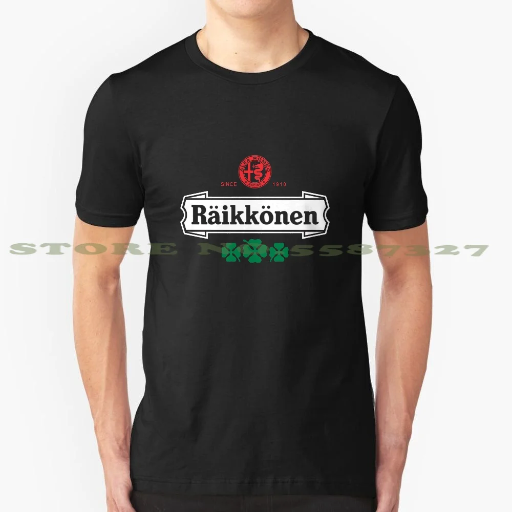 

Raikkonen Beer Alfa Romeo 2019 летняя забавная футболка для мужчин женщин мужчин Alfa Romeo Racing Cloverleaf Logo Kimi Raik Iceman Ice Man