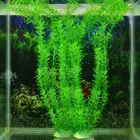 Новые искусственные подводные растения 32 см, аквариумное украшение для аквариума, зеленая фиолетовая водная трава, смотровое украшение