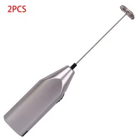 2pc milk drink coffee whisk mixer electric egg beater frother foamer mini handle stirrer practical kitchen cooking tool