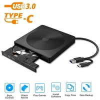 high speed writer cd dvd burner usb3 0 type c slim external optical drive player cd rw reader for laptopnotebookdesktop